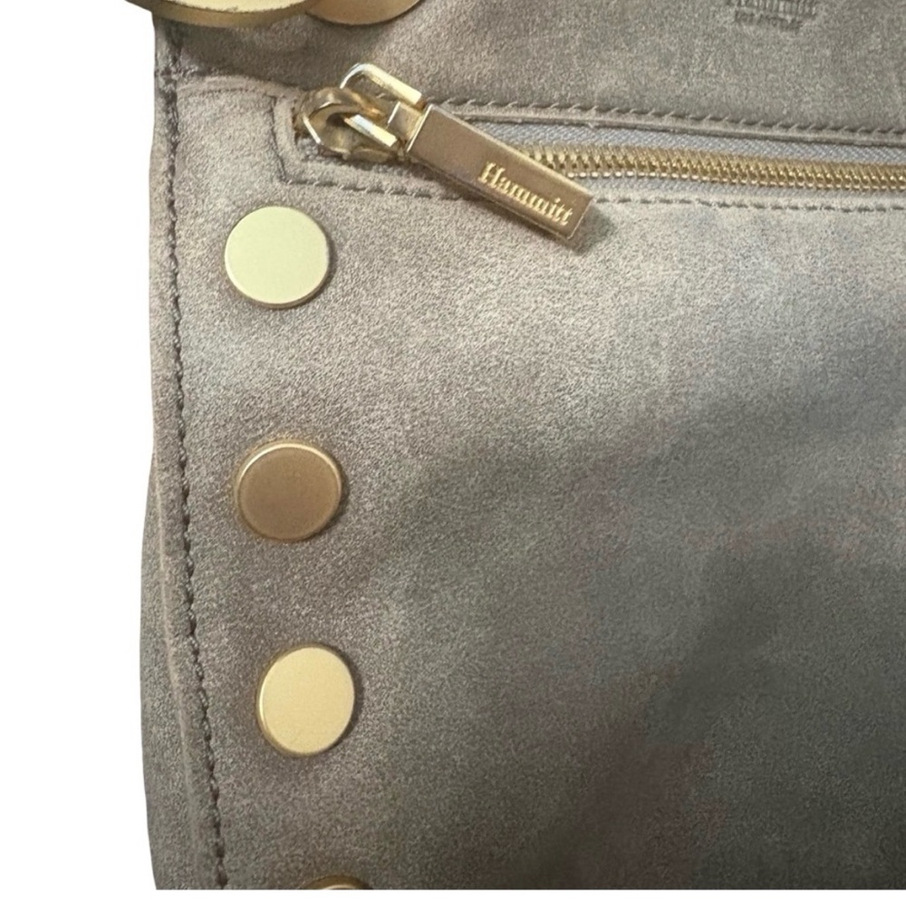 Hammit "Tony" Small Pewter Crossbody - gold brushed accents - Picture 4 of 10